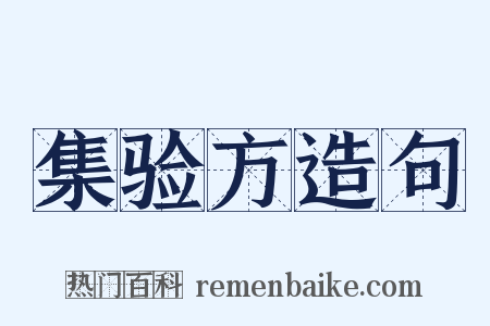 集验方造句是什么意思的图片